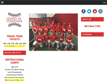 Tablet Screenshot of chicagolandbaseballacademy.com